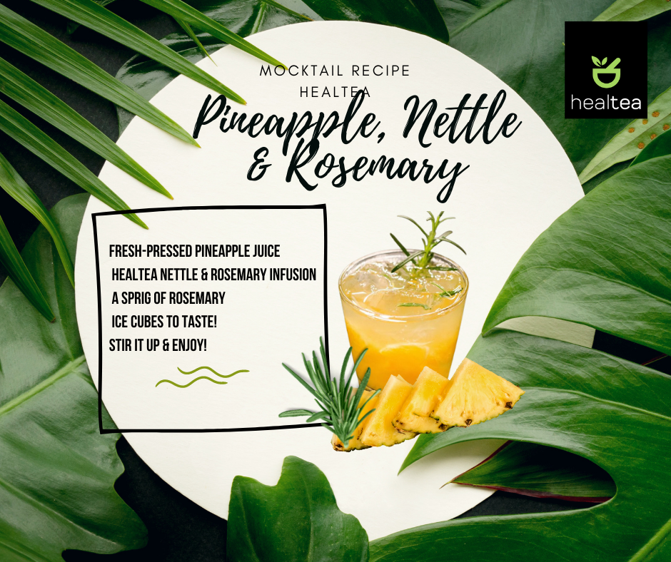 RECETTE DE MOCKTAIL : Brulé à l'ananas, à l'ortie et au romarin