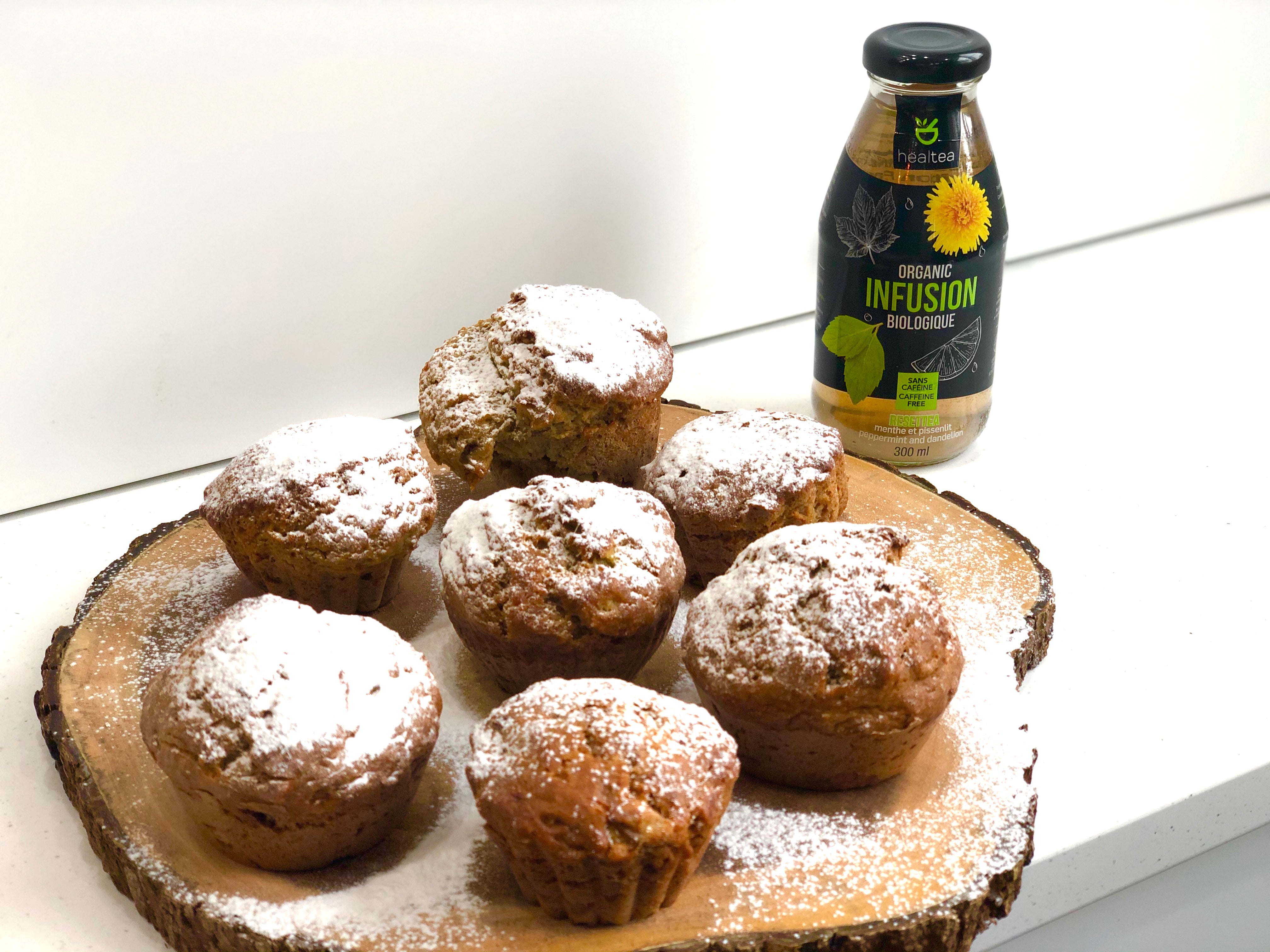 Muffins pains aux bananes biologiques