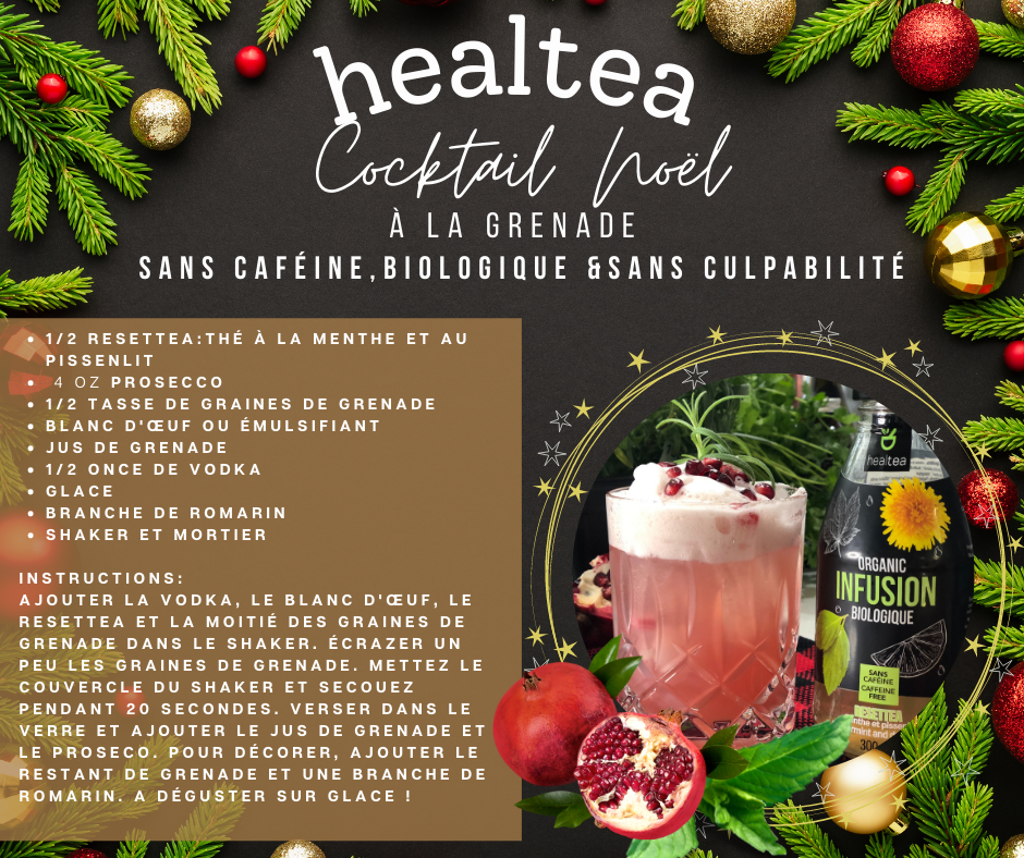 Cocktail Grenade healtea | Healtea Pomegranate cocktail