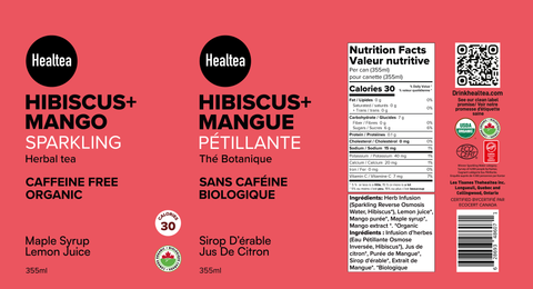 Hibiscus et mangue pétillants